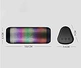 LHFJ Bluetooth-Lautsprecher LED-Licht wechselnden Lautsprecher Tragbare Drahtlose Eingebautes Mikrofon, Aux-Lautsprecher Wasserdicht, staubdicht, stoßfest Lautsprecher Black, Rot