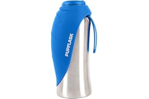 Tuff Pupper pupflask bewegliche wasserflasche | 27 oder 40 oz Edelstahl | Bequeme hundereise-wasserflasche hält pup hydrated | tragbare hundewasserschüssel und Reisen wasserflasche für Hunde