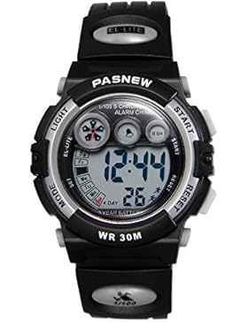 JewelryWe Kinder Junge Mädchen Armbanduhr, 30M Wasserdicht Multi-funktional Digital Elektronische Uhr Sportuhr...