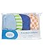 Luvable Friends "Stripes & Solid" 4-Pack Scratch Mittens - blue, newborn