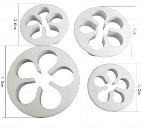 4 x Sugarcraft Rose flower Plunger Cutter Cake Decorating Tool (Rose flower)