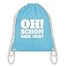 Produktbild Statement Shirts - OH! Schon Bier Uhr - Unisize - Hellblau - WM110 - Turnbeutel & Gym Bag