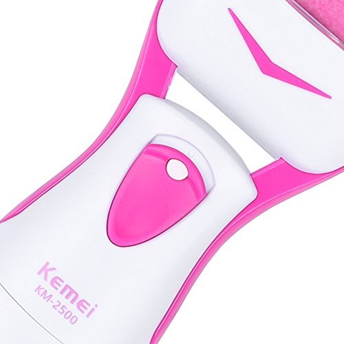 TOP Elektrisch Hornhautentferner Fußpflege Pediküre Set Foot Spa Smoother Rosa - 5