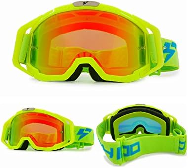 Men Women Snowboard Sports Ski Goggles Double Lens Anti-fog Professional Ski Glasses Exchengeable Lens Big Spherical,Yellow