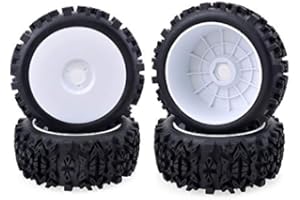 Cuasting 4 X 17 Mm Naben Rad Felge & Tiefer Zahn Reifen für 1/8 Offroad Rc Buggy Redcat Team Losi Vrx Hpi Kyosho Hsp Hobao Carson