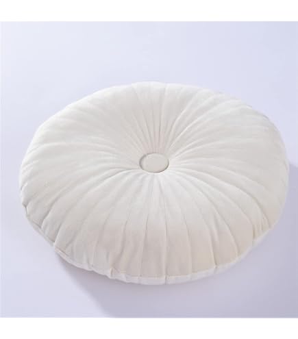 Coussin Rond Velours Avec Strass Central - Diamètre 38 Cm, 10 Couleurs, Housse Lavable, Déco Chic