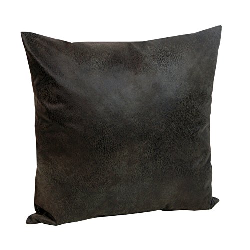 Tabago Kissenhülle Lederoptik ca. 40x40 cm täuschend echt & anschmiegsam Farbe 600 Braun