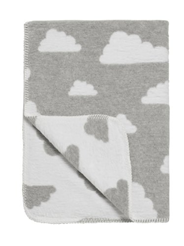 Preisvergleich Produktbild Meyco 1531095 Babydecke / Kuscheldecke 'Little Wolke', 75 x 100 cm, grau