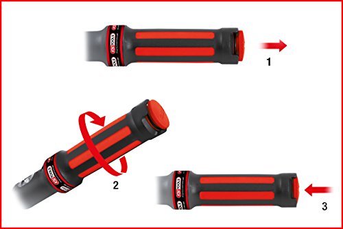 KS Tools 1/2 Zoll Ergobasic Drehmoschlüssel, 20-200 Nm, Drehknopf-Umsteck, 1 Stück, 516.2042 - 8