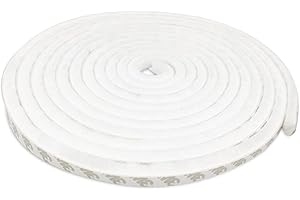 CTRICALVER samoprzylepna uszczelka szczotkowa, taśma uszczelniająca do drzwi przesuwnych, okien i garderoby (biała)