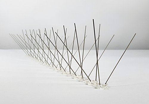 10 Stück (5 m) Taubenabwehr, 4 Reihen Spikes auf 50 cm Polycarbonatleiste, Taubenspikes, Vogelabwehr – DIREKT VOM HERSTELLER - 4