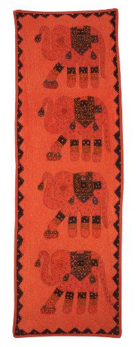 Imagen 3 de Hilo de algodón decorativo de pared y colgantes Patch Work Elephant-Tapestry Tamaño 16 X 51 pulgadas