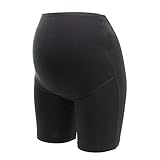 Schwangerschafts-Slip-Umstandsslip mit langen Beinen, perfekt für die Schwangerschaft, nach Geburt, hochwertiger Baumwoll-Mix, Beige-Hautfarben, Schwarz von HERZMUTTER (5000) - 4