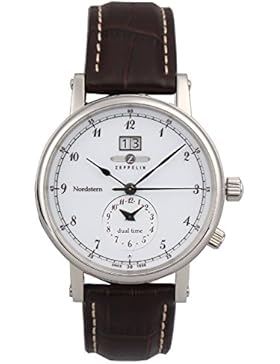 Zeppelin Herren-Armbanduhr Nordstern Analog Quarz Leder 75401
