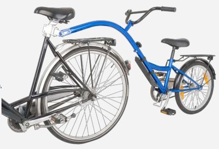 Remorque de vélo Semi Tandem Bleu, homologué, garantie, Espagne