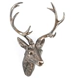 Geweih Hirschgeweih 30x18x40cm bronze Kunststoff 10Ender Hirschkopf Wanddeko - 2