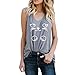 Produktbild QingJiu Damen Leibchen Frauen Brief Sommer Weste ärmellose Lose Crop Tank Bluse Tops T Shirt Bewegung Unterhemd