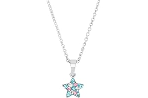 Prinzessin Lillifee Kette mit Anhänger 925 Sterling Silber/Edelstahl Mädchen Kinder Halsschmuck, Kommtin Schmuck Geschenk Box
