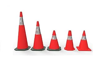 Normaluz Cono BA10150 - Conos de Señalización Naranja 50 cm con Cinta Reflectante Adhesiva - Conos Fútbol y Entrenamiento - Material Resistente y Certificado UNE-EN ISO 9001