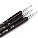 Outdoortips 3 x UV Nail Art Design Painting Pen Detailing Brushes