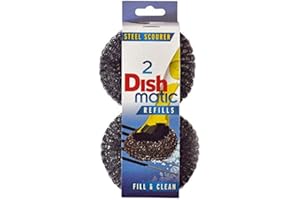 Dishmatic - Juego de 2 recambios de acero inoxidable