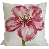 Apple Blossom Zierkissen, Kissen Blumenmuster , Hand durch BeccaTextile gemalt.