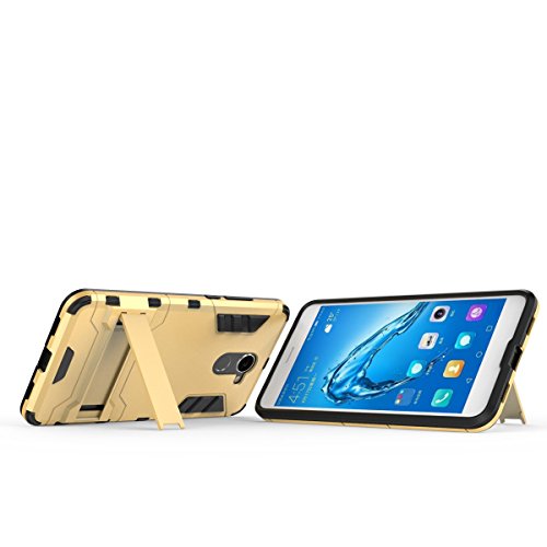 Huawei Y7 Prime Funda  SMTR Ultra Silm H  brida Rugged Armor Case Choque Absorci  n Protecci  n Dual Layer Bumper Carcasa con pata de Cabra para Huawei Y7 Prime  gris