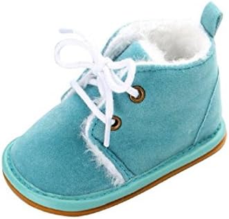 Baby Shoes, Dorame Toddler Snow Boots Rubber Sole Prewalker Crib Shoes (13/12-18m, Sky Blue)