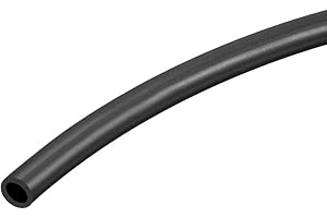 sourcing map Lubricante Aceite Manguera, 1/8" ID x 3/16" OD 5m Negro Goma Tubería Agua Manguera