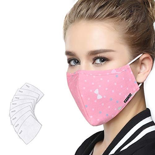 Lyanty N99 Máscara de Polen Anti-polvo Anti-bacteriana PM2.5 Anticontaminación Máscara Lavable?una máscara + 8 filtros?