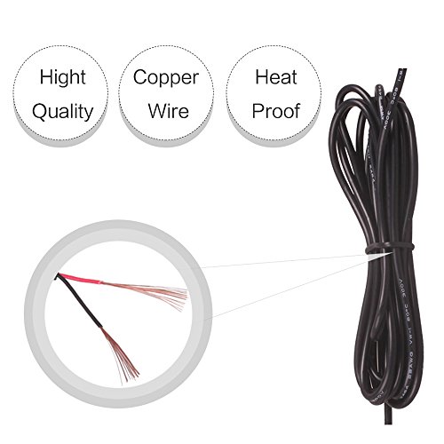 DC 2.1 5.5 MM Power Cord Male to Female Plug Extension Cable Adapter for Car Truck Monitor CCTV LED Light Parking Reverse Camera Device12V 24V 3 Meters 10 Feet by HitCar