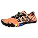 Produktbild SHE.White Orange Paar Lässige Fünf Finger Wasserschuhe Schwimmschuh Schnell Trocknend Badeschuhe Strandschuhe Wassersport Schuhe für Herren Damen Unisex Größe 36-45