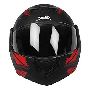 TVS Full Face Helmet, Black & Red