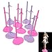 Produktbild ASIV 10 Stück Puppe Display ständer Modell Unterstützung Frame Prop für Barbie, rosa & lila