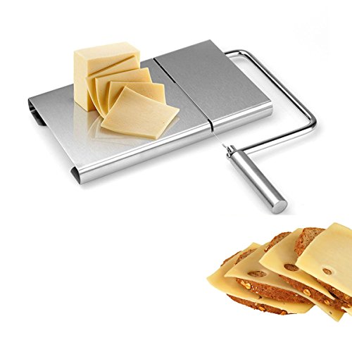 Cortador de queso con cortador de alambre de acero inoxidable para queso duro y semirrígido  cortador de verduras  tabla de servir para cortar mantequilla