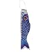 Produktbild LEORX Japanische Karpfen Fahne, 70cm Koinobori Windsack (blau)