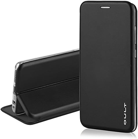 'Ego Mobile Qult _ Round _ HUAWEIMATE9PRO _ 1 Qult Faux Leather Book Style Protective Case for Huawei Mate 9 Pro Black