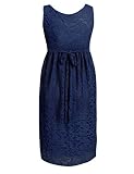 HOTOUCH Damen Umstandskleid Maternity Kleid Jerseykleid Schwangerschafts Kleid Spitzenkleid Tank Kleid Empire Kleid Spitzen Ärmellose Rundhals - 4