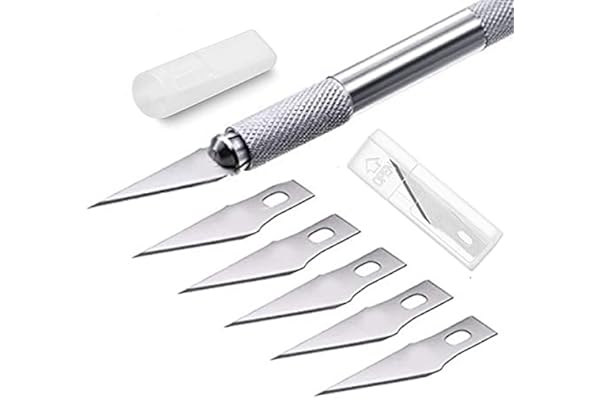 JustLatest Detail Pen Knife With 5 Sharp Blades For DIY, Art & Craft Work (1 Detail Knife + 5 Blades)