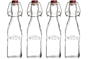 JCKEL Kilner Clip Top Square Bottle 250ml Set of 4