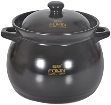 Pots High Temperature Casserole Health Soup Pot Ceramic Clay Casserole Soup Pot Stew Pot Hot Fossil Pot Casserole dishes ( Size : 5L )