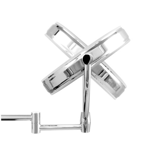 Preisvergleich Produktbild Dietsche Bravat Kosmetikspiegel LED mit Accu, verchromt mit stabilen Doppelgelenkarm, 417110