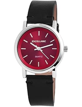 Excellanc Analog Damenuhr, Leder, Ø 34 mm Schwarz - 195025500204