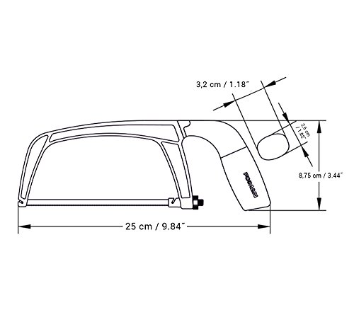 Metallsäge Stahl mit Griff – 250mm - 2