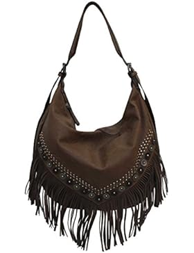 Mandoline (Farbauswahl) Damen Handtasche PU-LEDER Beuteltasche Tasche