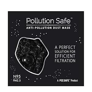 Pollution Safe Reusable PM 2.5, N95, 4 Layered Filtration Anti
