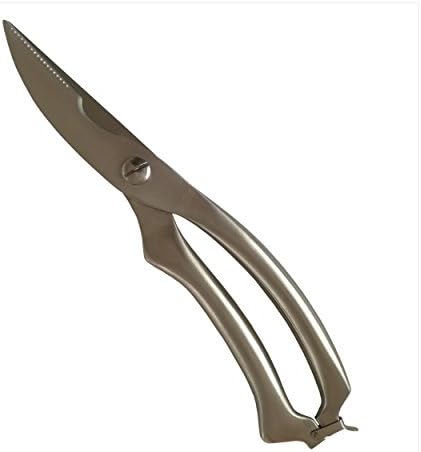 Stainless Steel Kitchen Scissors Professional Heavy Duty Spring Loaded Meat Shears with Safety Clip Comfortable Handle Easily Solved Poultry, Fish, Beef, BBQ, Herbs …