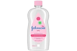 Johnson's Baby Oil (1 x 500 ml) Moisturising Baby Oil to Protect Delicate and Dry Skin, Hypoallergenic and pH-Balanced, Ideal for Massage, Moisturiser for Dry Skin to Soften Hands and Body