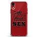 Produktbild Luxendary Air Series Schutzhülle für iPhone XR, Silikon, 3D-Druck, Luftpolster-Kissen, transparent, Zitate, Quotes: All You Need is Sex Quote