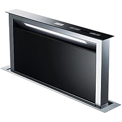 Franke FDW 908 IB XS Hotte/table Hotte/Verre/25,0 cm/table Hotte aspirante avec télécommande/éclairage LED/Inox/Noir